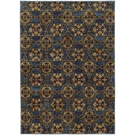 Oriental Weavers Area Rugs, Andorra 6883C 3X5 Rectangle - Blue/ Gold-Nylon/Polyp A6883C117170ST